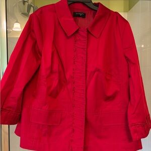 Talbots Women's 16W holiday red blazer